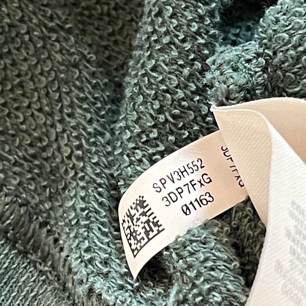 AERIE Oversized Beach Weekend Pullover Henley Hoodie in Forest Green Size Small - Picture 16 of 16